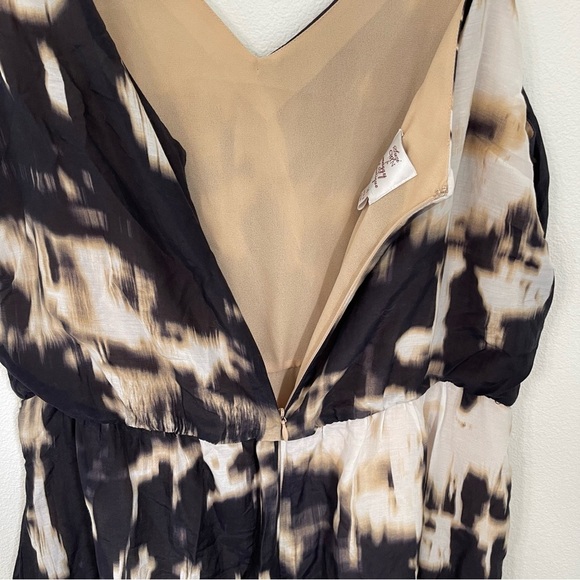 SUZI CHIN FOR MAGGY BOUTIQUE ASYMMETRICAL MAXI DRESS Cotton Silk Blend SIZE 14 - Picture 7 of 13